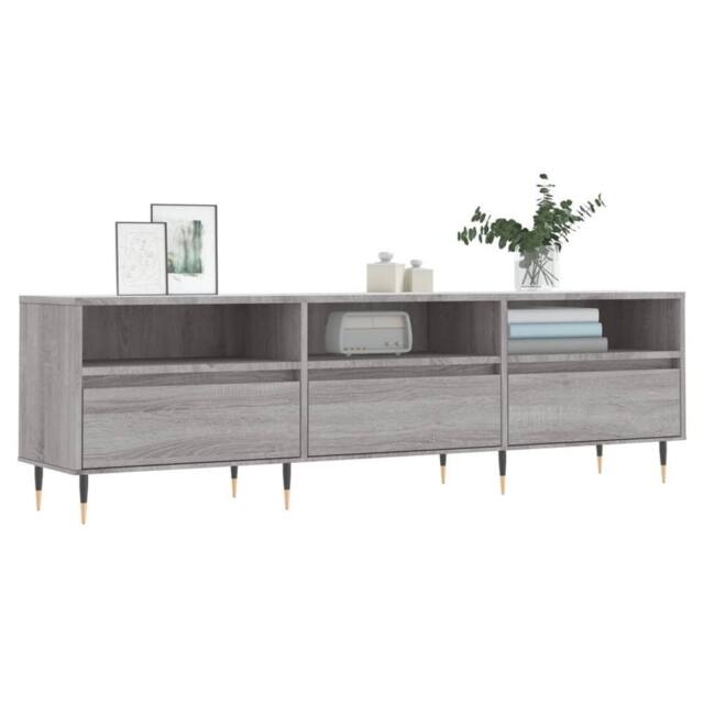 Berkfield Home TV Cabinet Grey Sonoma 150x30x44.5 cm Engineered Wood - image 1