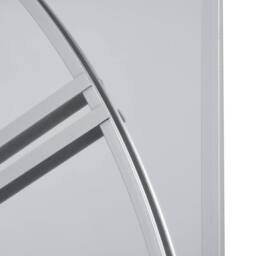 Wyld Haus 110cm Oversized Square Mirrored Wall Clock Skeleton Roman Numerals in Silver - thumbnail 4