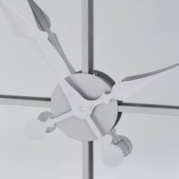 Wyld Haus 110cm Oversized Square Mirrored Wall Clock Skeleton Roman Numerals in Silver - thumbnail 6
