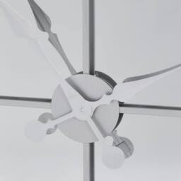 Wyld Haus 110cm Oversized Square Mirrored Wall Clock Skeleton Roman Numerals in Silver - thumbnail 5