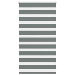 Berkfield Home Zebra Blind Dark Grey 85x100 cm Fabric Width 80.9 cm Polyester - thumbnail 1