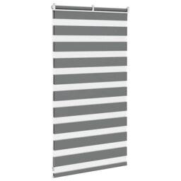 Berkfield Home Zebra Blind Dark Grey 85x100 cm Fabric Width 80.9 cm Polyester - thumbnail 4