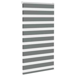 Berkfield Home Zebra Blind Dark Grey 85x100 cm Fabric Width 80.9 cm Polyester - thumbnail 3