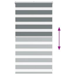Berkfield Home Zebra Blind Dark Grey 85x100 cm Fabric Width 80.9 cm Polyester - thumbnail 5