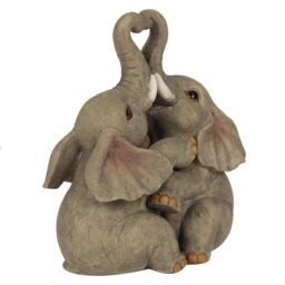 Something Different Women's Embrace Elephant Couple Ornament in Brown - thumbnail 2