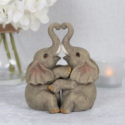 Something Different Women's Embrace Elephant Couple Ornament in Brown - thumbnail 3