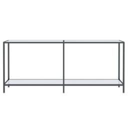 Berkfield Home Console Table White 180x35x75.5 cm Tempered Glass - thumbnail 3