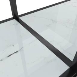 Berkfield Home Console Table White 180x35x75.5 cm Tempered Glass - thumbnail 6