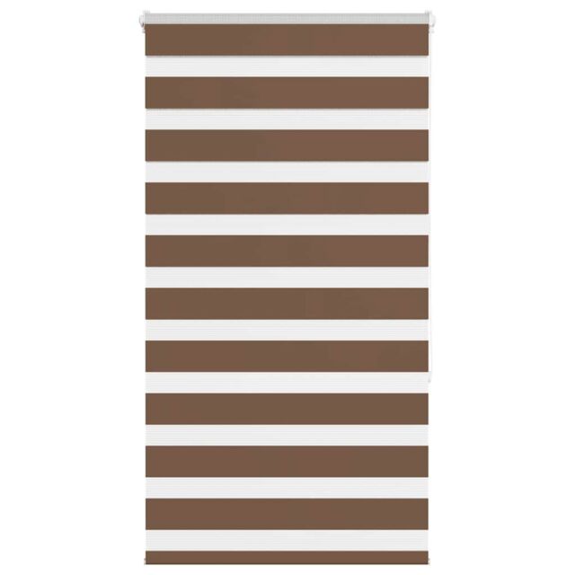 Berkfield Home Zebra Blind Brown 75x150 cm Fabric Width 70.9 cm Polyester - image 1