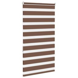 Berkfield Home Zebra Blind Brown 75x150 cm Fabric Width 70.9 cm Polyester - thumbnail 4