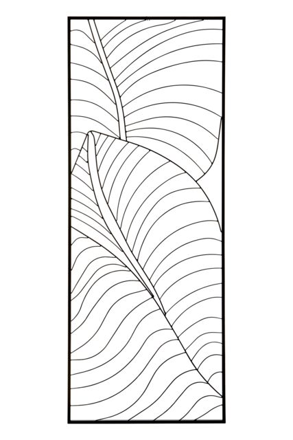 Orsina Large Black Leaf Design Metal Wall Art, Modern Artwork For Contemporary Homes, Metal Wall Flower Artwork - image 1