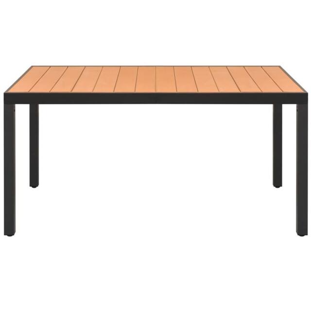 Berkfield Home Garden Table Brown 150x90x74 cm Aluminium & WPC - Size: 150 x 90 x 74 cm - image 1