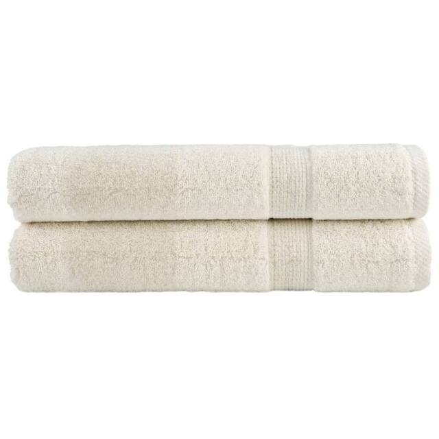 Berkfield Home Premium Sauna Towels SOLUND 2 pcs Cream 80x200 cm 600 gsm - image 1