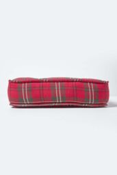 Homescapes Edward Tartan Cotton Dining Chair Booster Cushion in Red - Size: 40 cm x 40 cm - thumbnail 5