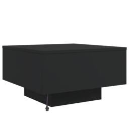 Berkfield Home Coffee Table with LED Lights Black 55x55x31 cm - Size: 55 x 55 x 31 cm - thumbnail 9