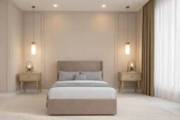 "Nexus Mattresses Ltd Portofino Plush Divan Bed Base No Drawers - 54"" Winged Headboard in Bronze - Size: Single" - thumbnail 3