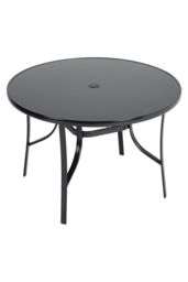 Garden Sanctuary 5 Piece Outdoor Garden Steel Round Table & Chair Set in Black - thumbnail 4