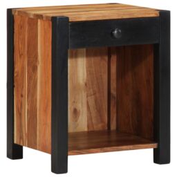Berkfield Home Bedside Cabinets 2 pcs 40x35x50 cm Solid Wood Acacia in Brown - Size: 40 x 35 x 50 cm - thumbnail 4