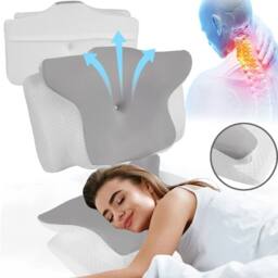 NESTLUNE Orthopedic Pillow Ergonomic Side Sleeper Pillow in Grey - Size: Cot - thumbnail 1