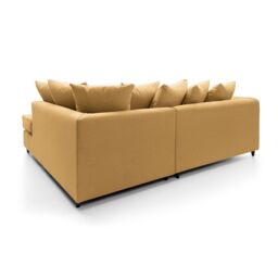 Abakus Direct Darcy Corner Sofa Right Hand Facing in Smart Linen Fabric in Mustard - thumbnail 6