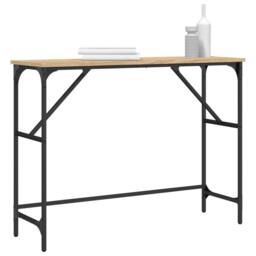 Berkfield Home Decorative Console Table Sonoma Oak 100x32x75 cm Engineered Wood in Brown - Size: 100 x 32 x 75 cm
