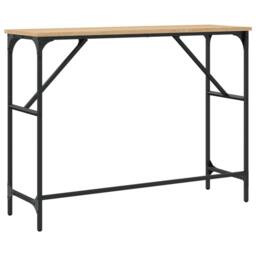 Berkfield Home Decorative Console Table Sonoma Oak 100x32x75 cm Engineered Wood in Brown - Size: 100 x 32 x 75 cm - thumbnail 6