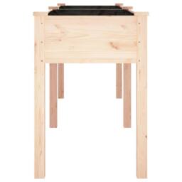 Berkfield Home Planter with Liner 203x53x76 cm Solid Wood Fir in Natural - Size: 203 x 53 x 76 cm - thumbnail 5