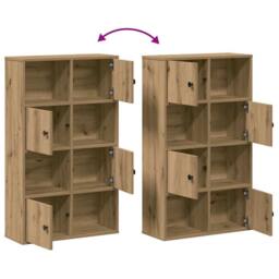 Berkfield Home Bookcase Artisan Oak 60x24x101.5 cm Engineered Wood in Brown - thumbnail 8