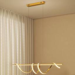 HOMCOM Pendant Light, Ceiling Light with 3 Colour Temperatures, Gold Tone - thumbnail 2
