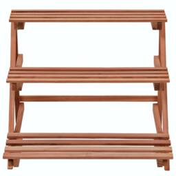 Berkfield Home 3-Tier Plant Stand Cedar Wood 48x45x40 cm in Brown - Size: 48 x 45 x 40 cm - thumbnail 3