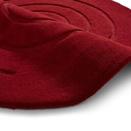 The Rug Shop UK Red Handmade Luxurious Easy to clean Geometric Circle Rug - Size: 180 cm diameter - thumbnail 2