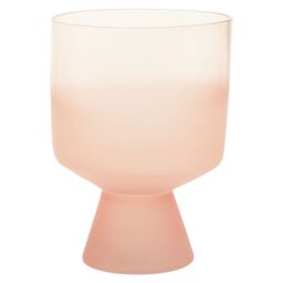 Orsina Small Matte Pink Ombre Glass Vase, Modern Two-Tonal Decorative Vase, Chic Flower Vase for Contemporary Homes - thumbnail 1