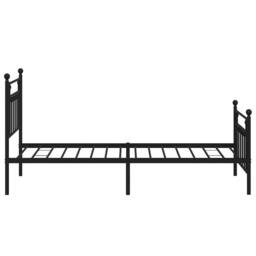 Berkfield Home Metal Bed Frame with Headboard & Footboard Black 100x190 cm - thumbnail 7