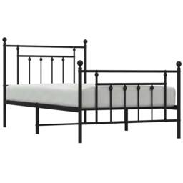 Berkfield Home Metal Bed Frame with Headboard & Footboard Black 100x190 cm - thumbnail 5