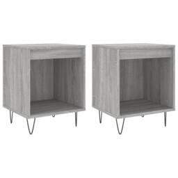 Berkfield Home Modern Bedside Cabinets 2 pcs Grey Sonoma 40x35x50 cm Engineered Wood - Size: 40 x 35 x 50 cm - thumbnail 3