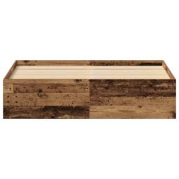 Berkfield Home Bed Frame without Mattress Old Wood 150x200 cm Engineered Wood in Brown - thumbnail 5