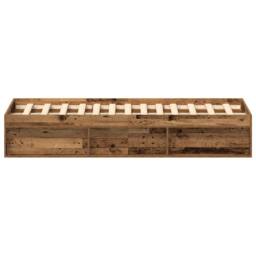 Berkfield Home Bed Frame without Mattress Old Wood 150x200 cm Engineered Wood in Brown - thumbnail 6
