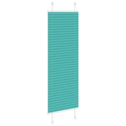 Berkfield Home Pleated Blind Petrol Green 45x150 cm Fabric Width 44.4 cm Polyester in Aqua - thumbnail 4