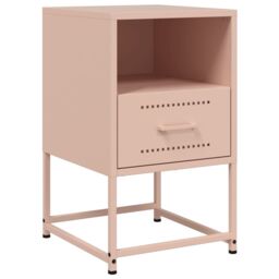 Berkfield Home Bedside Cabinets 2 pcs Pink 36x39x60.5 cm Steel - thumbnail 5