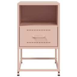 Berkfield Home Bedside Cabinets 2 pcs Pink 36x39x60.5 cm Steel - thumbnail 6