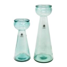 Verano Spanish Ceramics Glass Home Décor Clear Candle Holders (H) 30cm - thumbnail 2