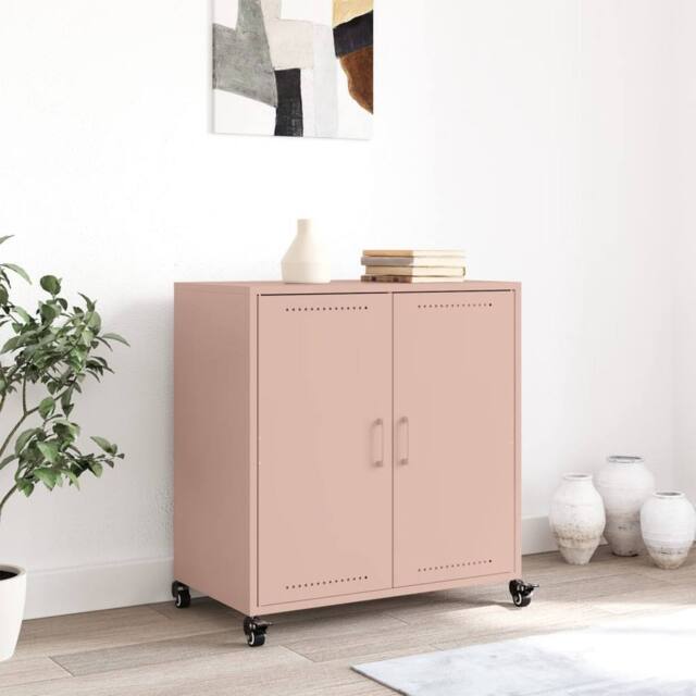 Berkfield Home Sideboard Pink 68.5x39x72 cm Steel - image 1