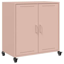 Berkfield Home Sideboard Pink 68.5x39x72 cm Steel - thumbnail 3