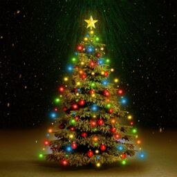 Berkfield Home Christmas Tree Net Lights with 180 LEDs Colourful 180 cm - thumbnail 1