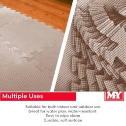 M.Y Grey Interlocking EVA Foam Baby Play Mats - Size: 1 Pack - thumbnail 2