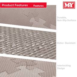 M.Y Grey Interlocking EVA Foam Baby Play Mats - Size: 1 Pack - thumbnail 4