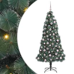 Berkfield Home Artificial Pre-lit Christmas Tree with Ball Set Green 180 cm - thumbnail 2
