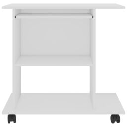 Berkfield Home Computer Desk White 80x50x75 cm Engineered Wood - Size: 80 x 50 x 75 cm - thumbnail 4