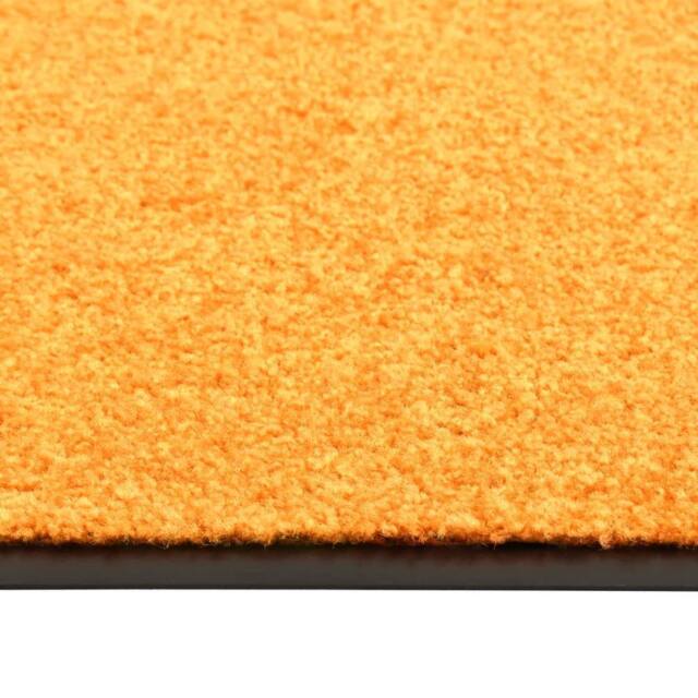 Berkfield Home Pliable Doormat Washable Orange 90x120 cm - image 1