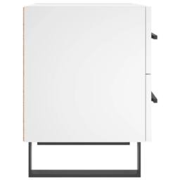 Berkfield Home Modern Bedside Cabinet White 40x35x47.5 cm Engineered Wood - thumbnail 7